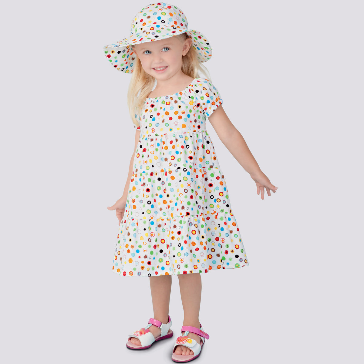 Simplicity S9126 pattern envelope showing toddler dresses and hat
