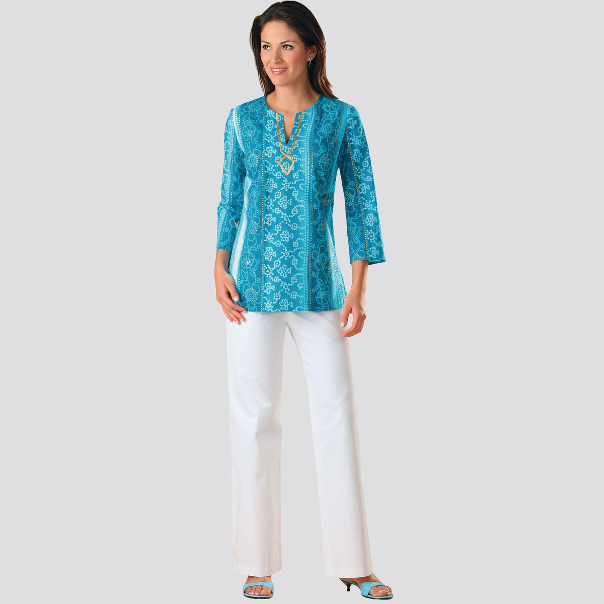 Simplicity S9130 pattern envelope showing skirt, trousers, tunic and scarf