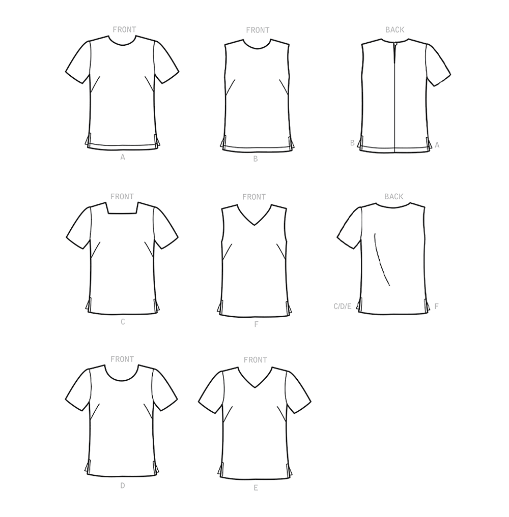 Simplicity S9133 pattern envelope showing tops and vests