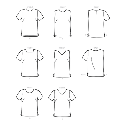 Simplicity S9133 pattern envelope showing tops and vests