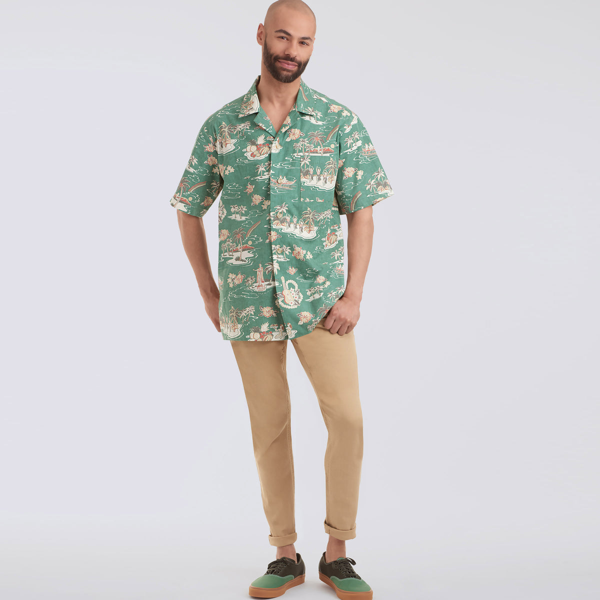 Simplicity S9157 pattern envelope showing men's shirts