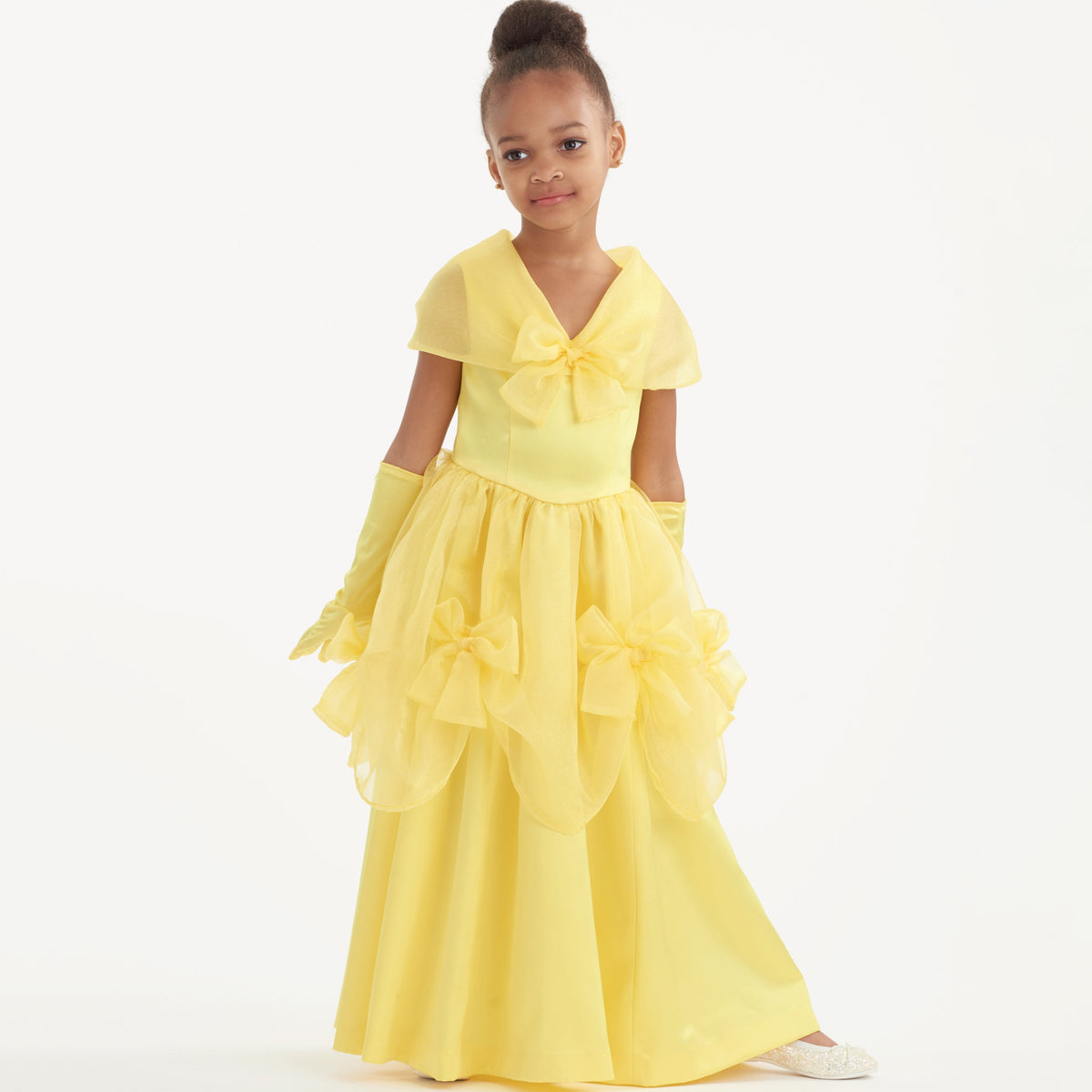 Simplicity S9168 pattern envelope showing girls' princess dress costumes