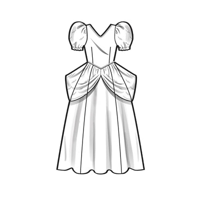 Simplicity S9168 pattern envelope showing girls' princess dress costumes