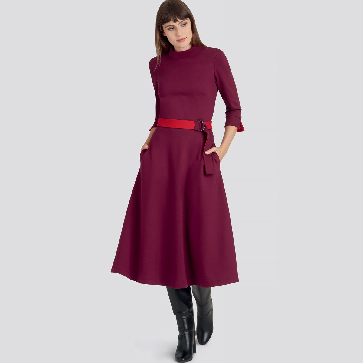 Simplicity S9176 sewing pattern envelope showing fit and flare dress