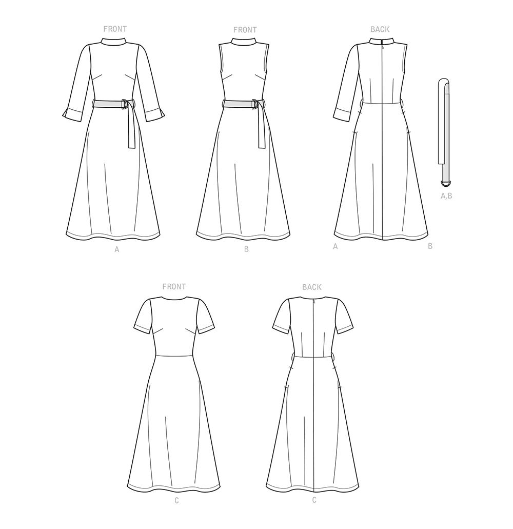 Simplicity S9176 sewing pattern envelope showing fit and flare dress
