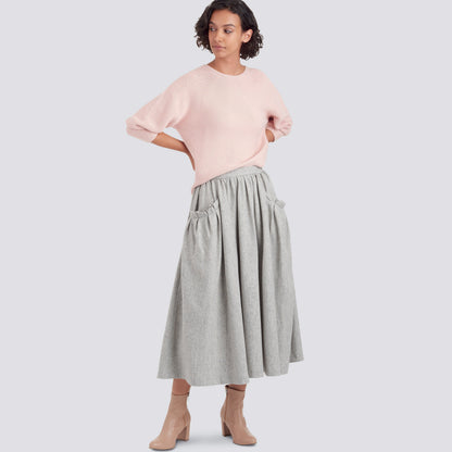 Simplicity S9180 sewing pattern envelope showing pleated skirt