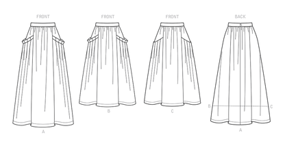 Simplicity S9180 sewing pattern envelope showing pleated skirt