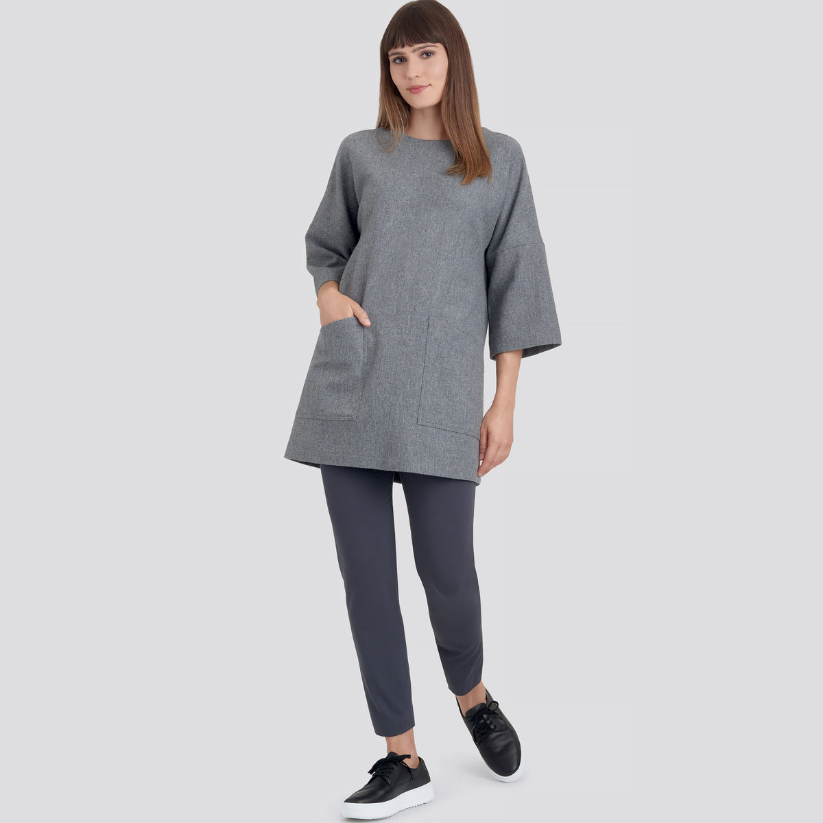 Simplicity S9183 sewing pattern envelope showing tunic top, dress and trousers