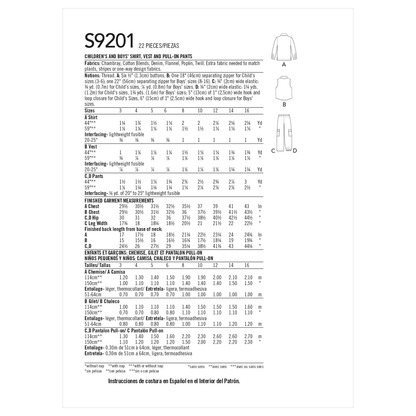 Simplicity S9201 sewing pattern envelope showing shirt, vest and cargo trousers