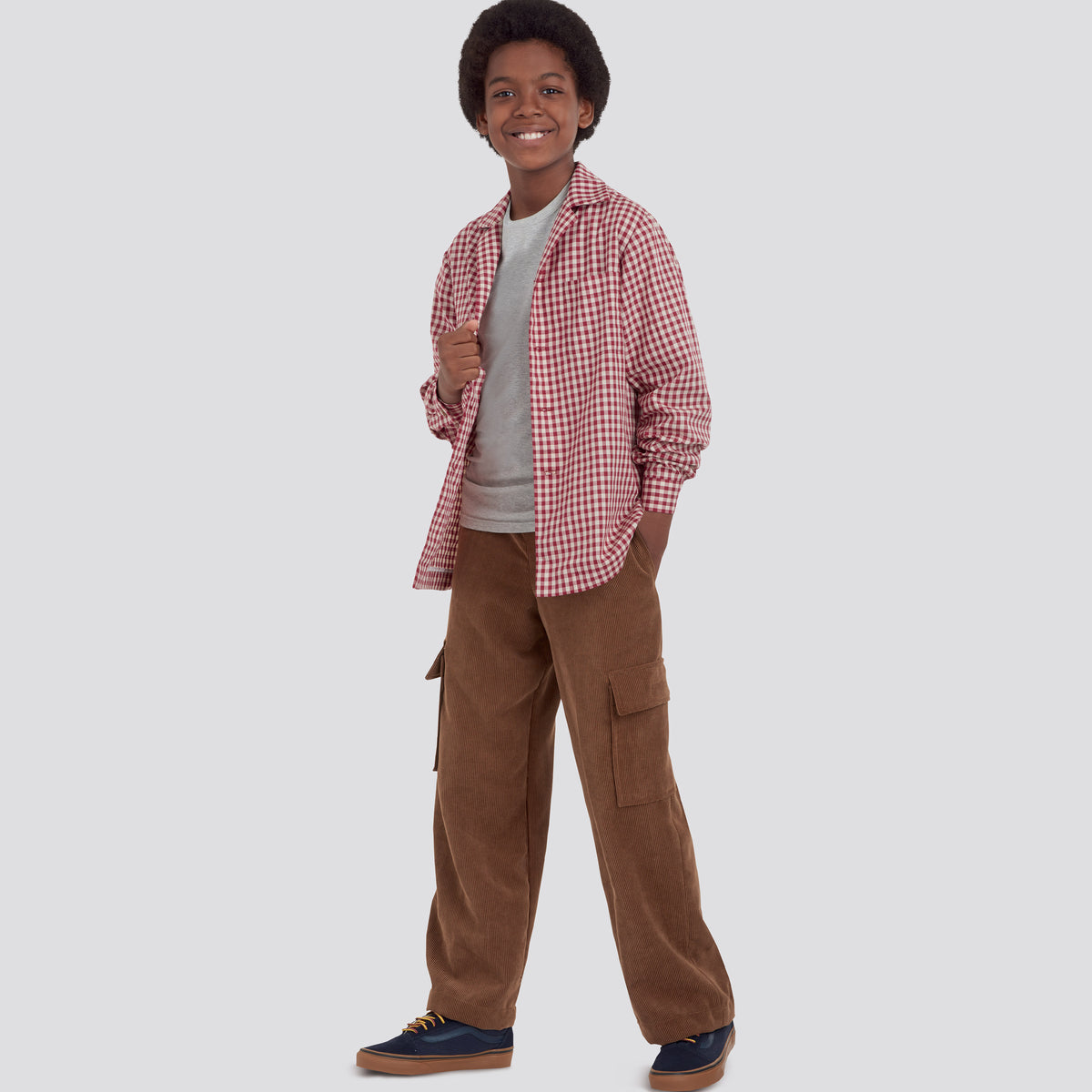 Simplicity S9201 sewing pattern envelope showing shirt, vest and cargo trousers