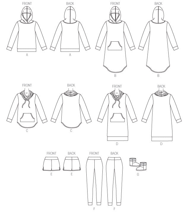 Simplicity S9210 sewing pattern envelope showing women's pyjamas