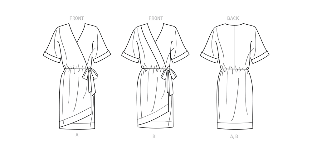 Simplicity S9224 sewing pattern envelope showing asymmetric dress