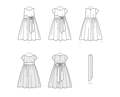 Simplicity S9246 sewing pattern envelope showing girls' dirndl dress