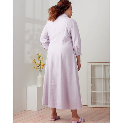 Simplicity sewing pattern S9260 envelope showing a button front dress