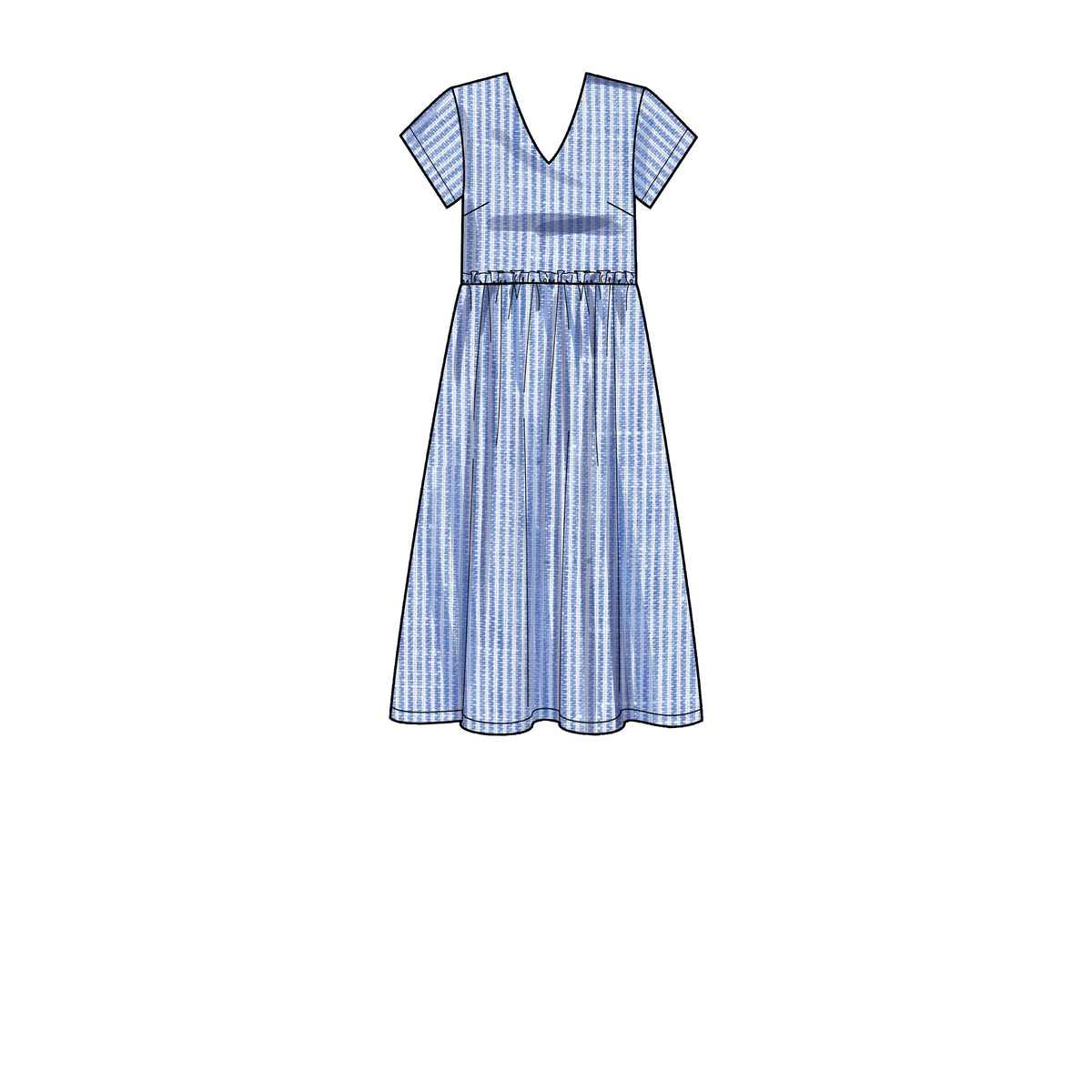 Simplicity sewing pattern S9265 envelope showing a tiered dress