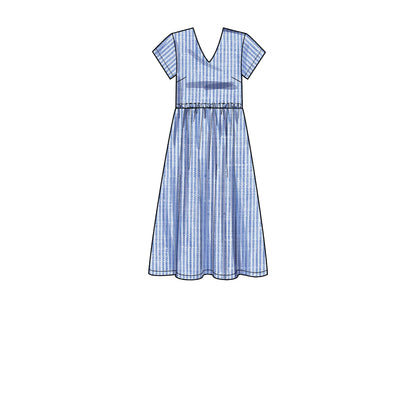 Simplicity sewing pattern S9265 envelope showing a tiered dress