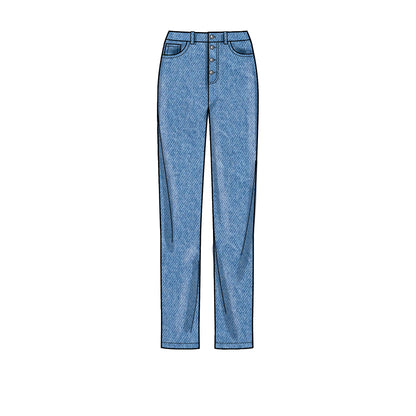 Simplicity sewing pattern S9266 envelope showing vintage style jeans