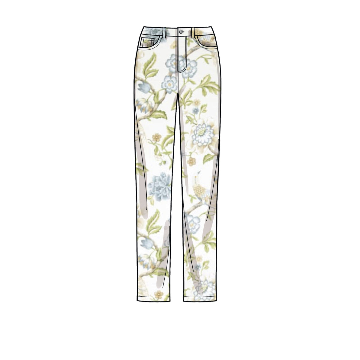 Simplicity sewing pattern S9266 envelope showing vintage style jeans