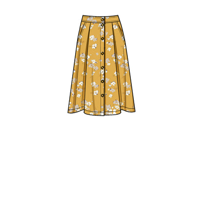 Simplicity sewing pattern S9267 envelope showing a skirt or trousers