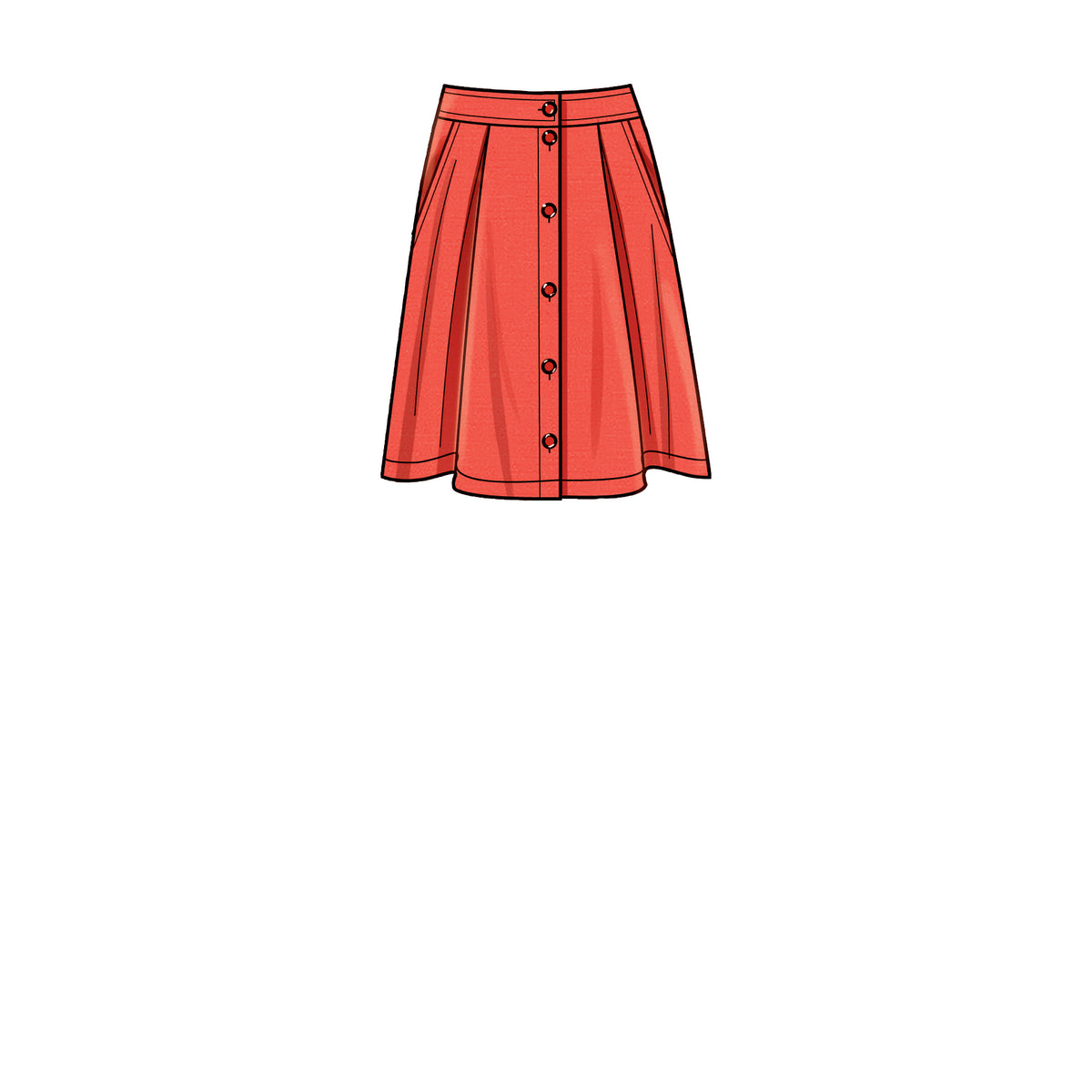 Simplicity sewing pattern S9267 envelope showing a skirt or trousers