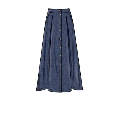 Simplicity sewing pattern S9267 envelope showing a skirt or trousers