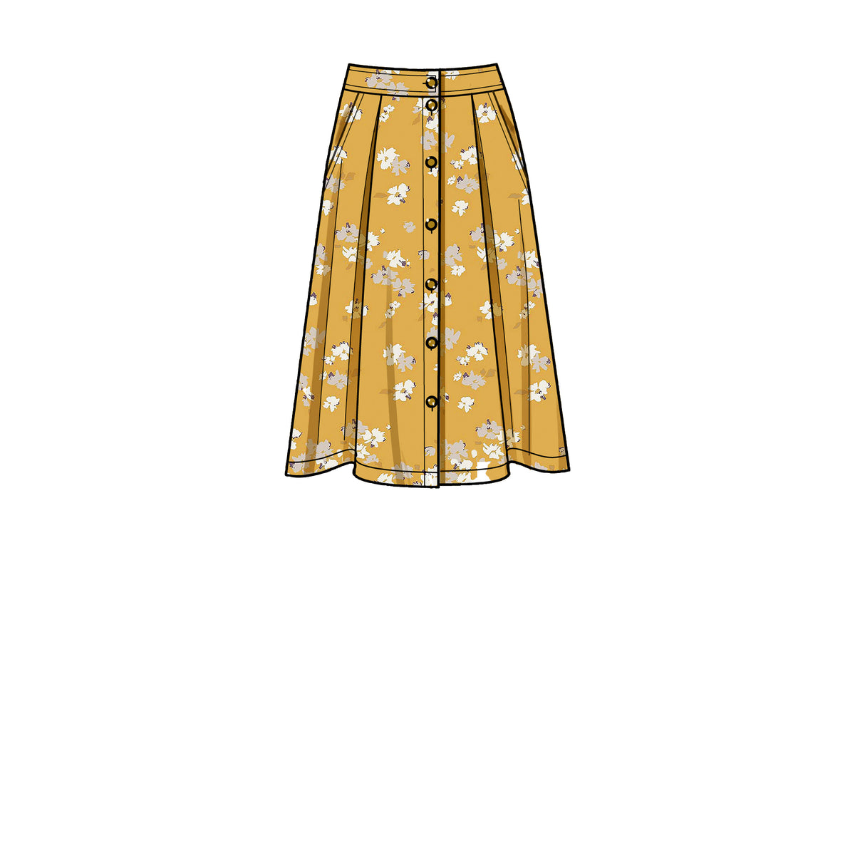 Simplicity sewing pattern S9267 envelope showing a skirt or trousers