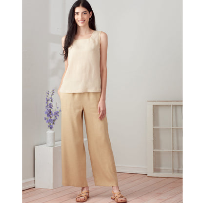 Simplicity sewing pattern S9271 envelope showing a jacket, tank top and trousers
