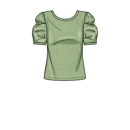 Simplicity sewing pattern S9273 envelope showing knit tops
