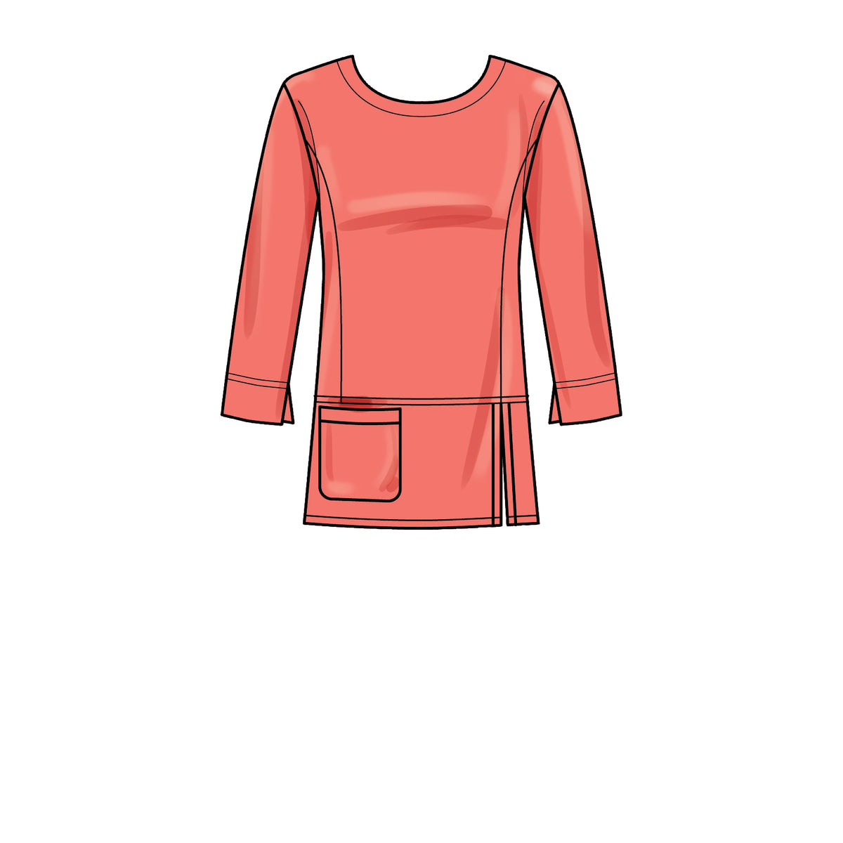 Simplicity sewing pattern S9275 envelope showing princess seam tops
