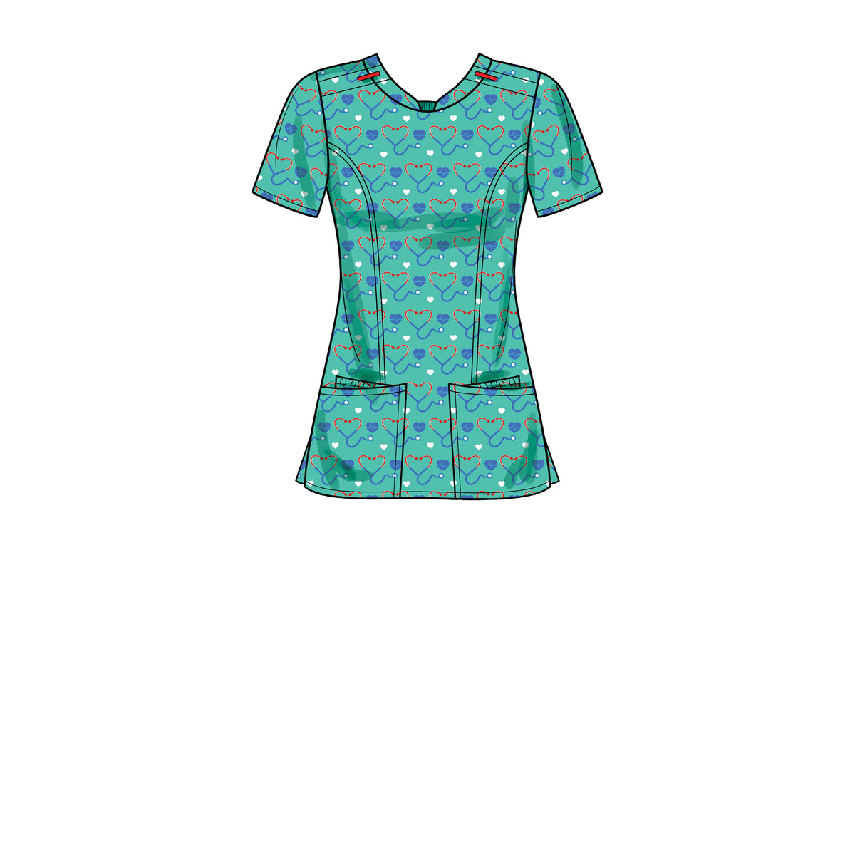 Simplicity sewing pattern S9276 envelope showing scrubs