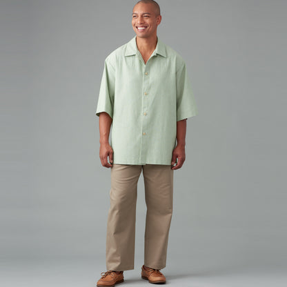 Simplicity sewing pattern S9279 envelope showing a shirt with trousers or shorts