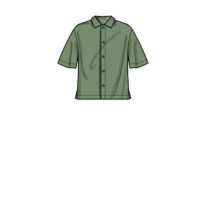 Simplicity sewing pattern S9279 envelope showing a shirt with trousers or shorts