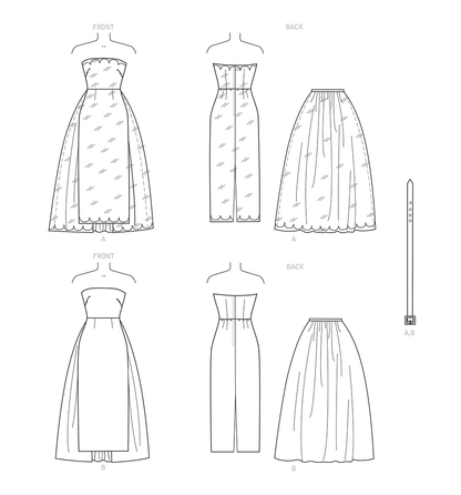 Simplicity sewing pattern S9289 envelope showing a special occasion boned bodice