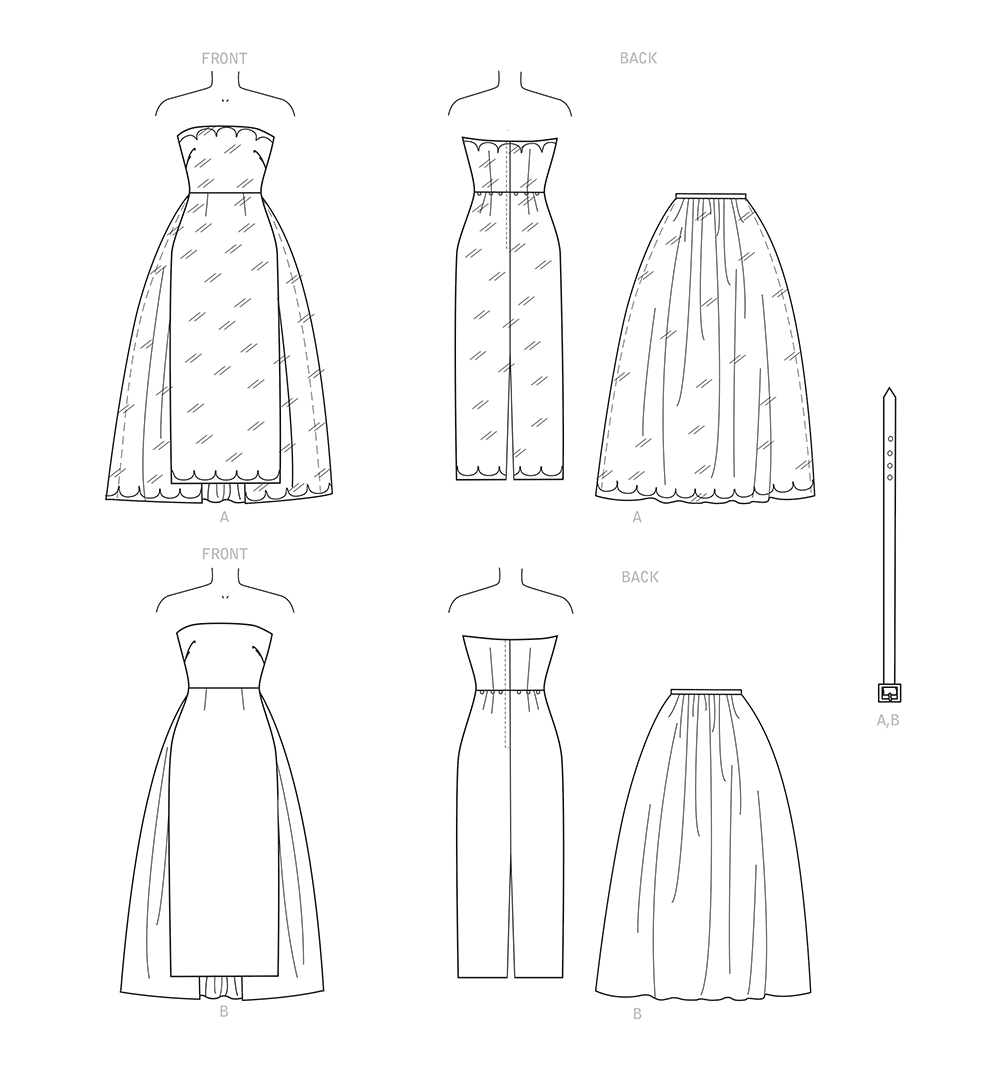 Simplicity sewing pattern S9289 envelope showing a special occasion boned bodice