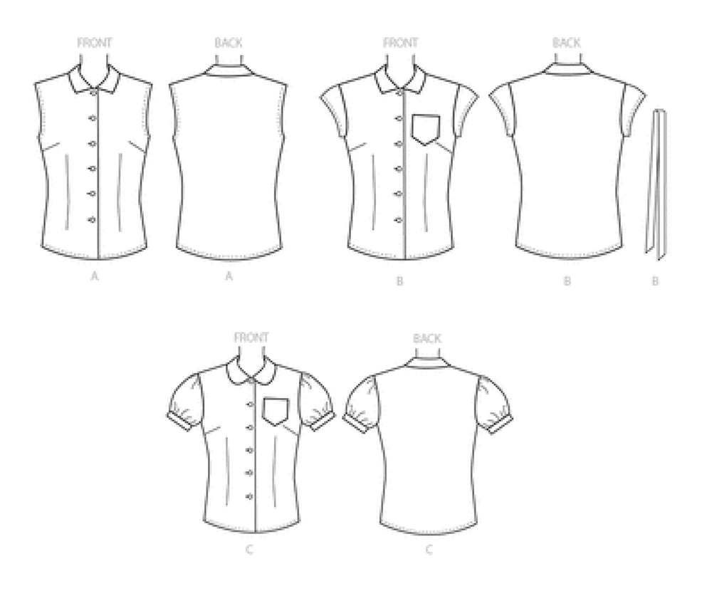 Simplicity S9295 sewing pattern envelope showing misses' top & vest designs