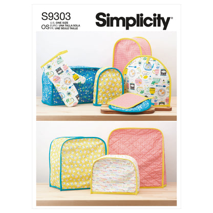 Simplicity S9303 sewing pattern envelope showing kitchen accessories designs