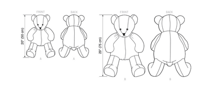 Simplicity S9307 sewing pattern envelope showing stuffed toys designs