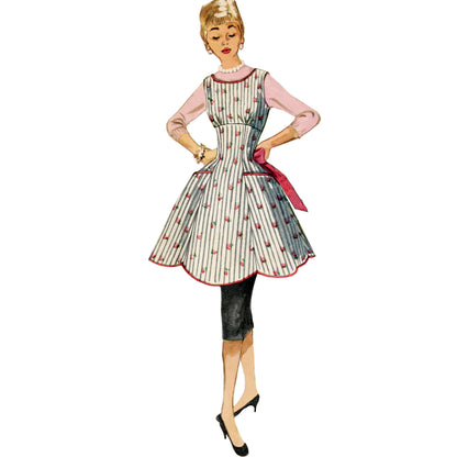 Simplicity S9311 sewing pattern envelope showing 1950s style aprons designs