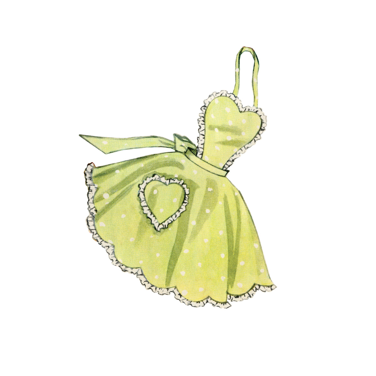 Simplicity S9311 sewing pattern envelope showing 1950s style aprons designs