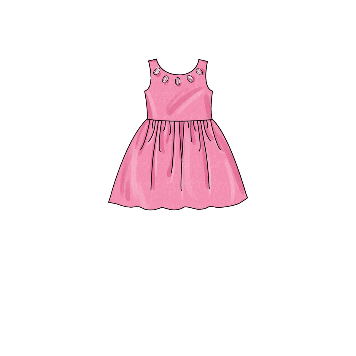 Simplicity S9320 sewing pattern envelope showing child's dress designs