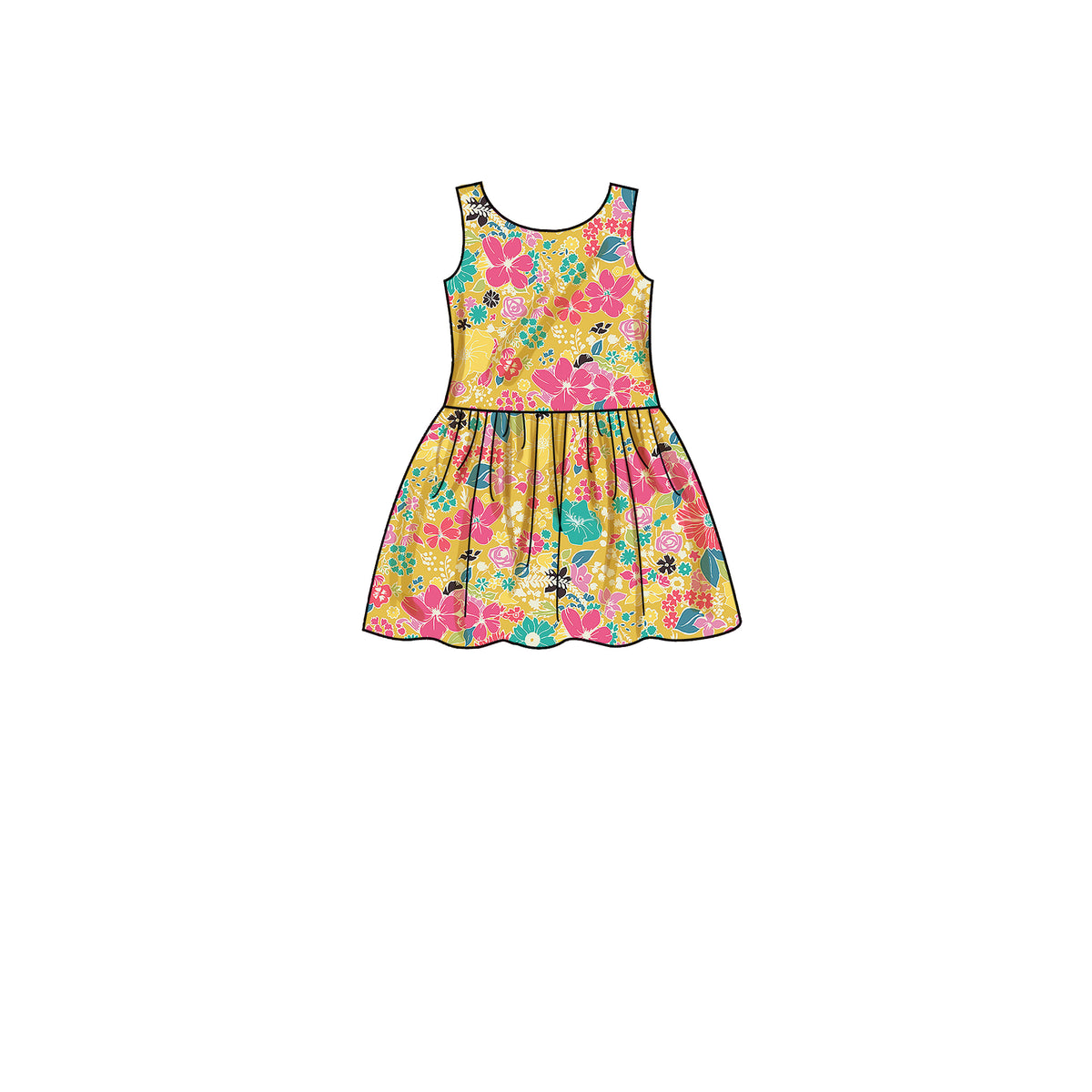 Simplicity S9320 sewing pattern envelope showing child's dress designs