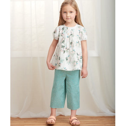 Simplicity S9321 sewing pattern envelope showing child's casual wear designs