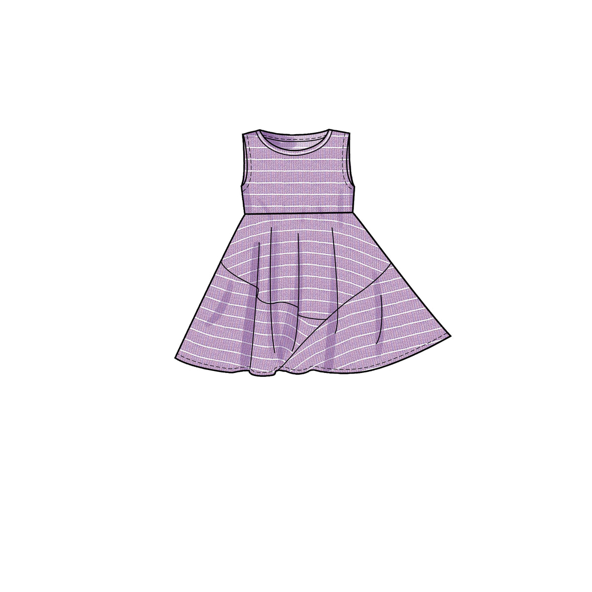 Simplicity S9322 sewing pattern envelope showing girls' dress designs