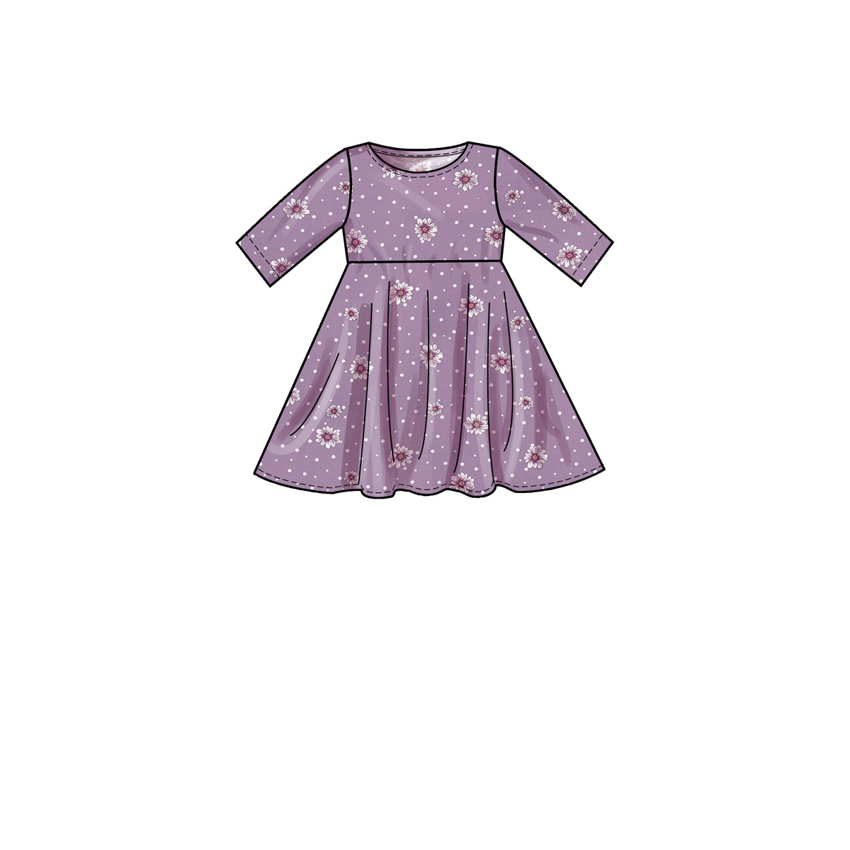 Simplicity S9322 sewing pattern envelope showing girls' dress designs