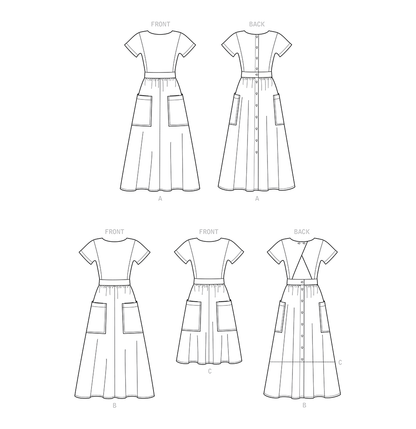 Simplicity S9324 sewing pattern envelope showing misses' dress designs