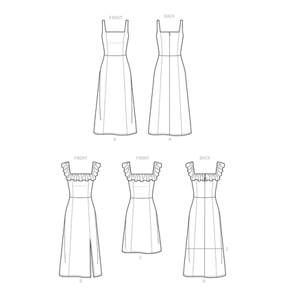 Simplicity S9326 sewing pattern envelope showing misses' dress designs