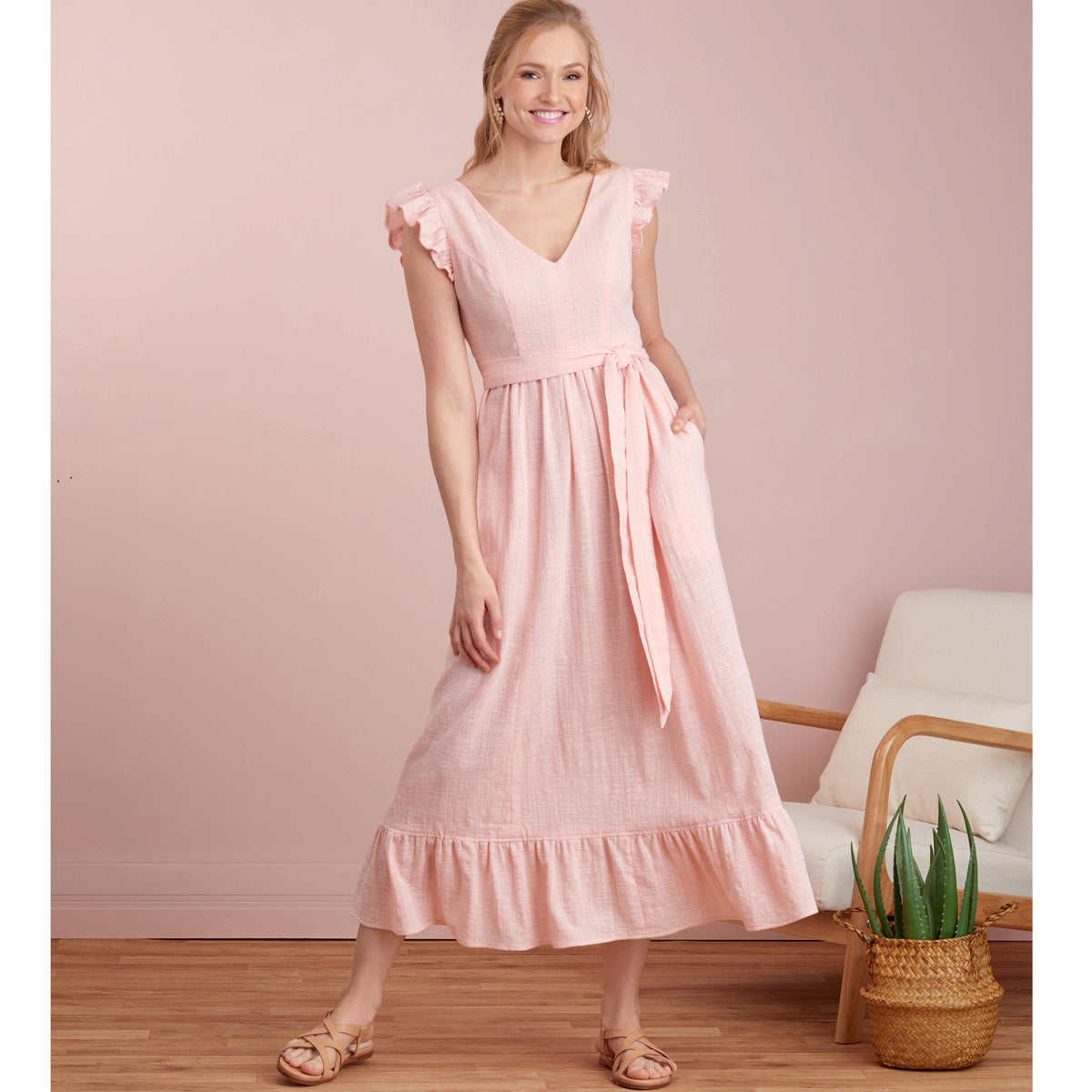 Simplicity S9327 sewing pattern envelope showing misses' nap dress designs