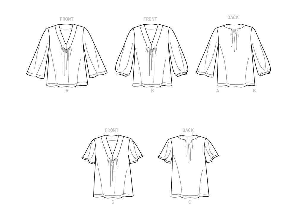 Simplicity S9333 sewing pattern envelope showing misses' top designs