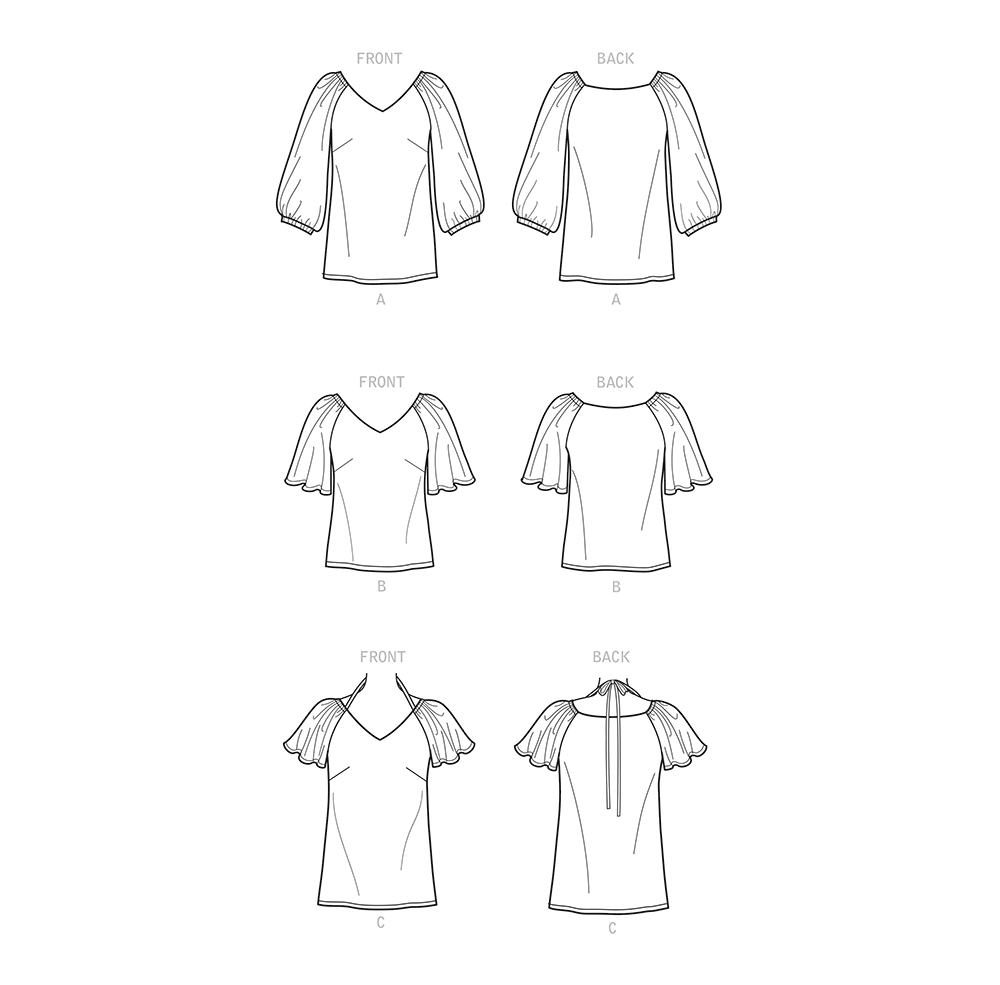 Simplicity S9334 sewing pattern envelope showing misses' & women's top designs