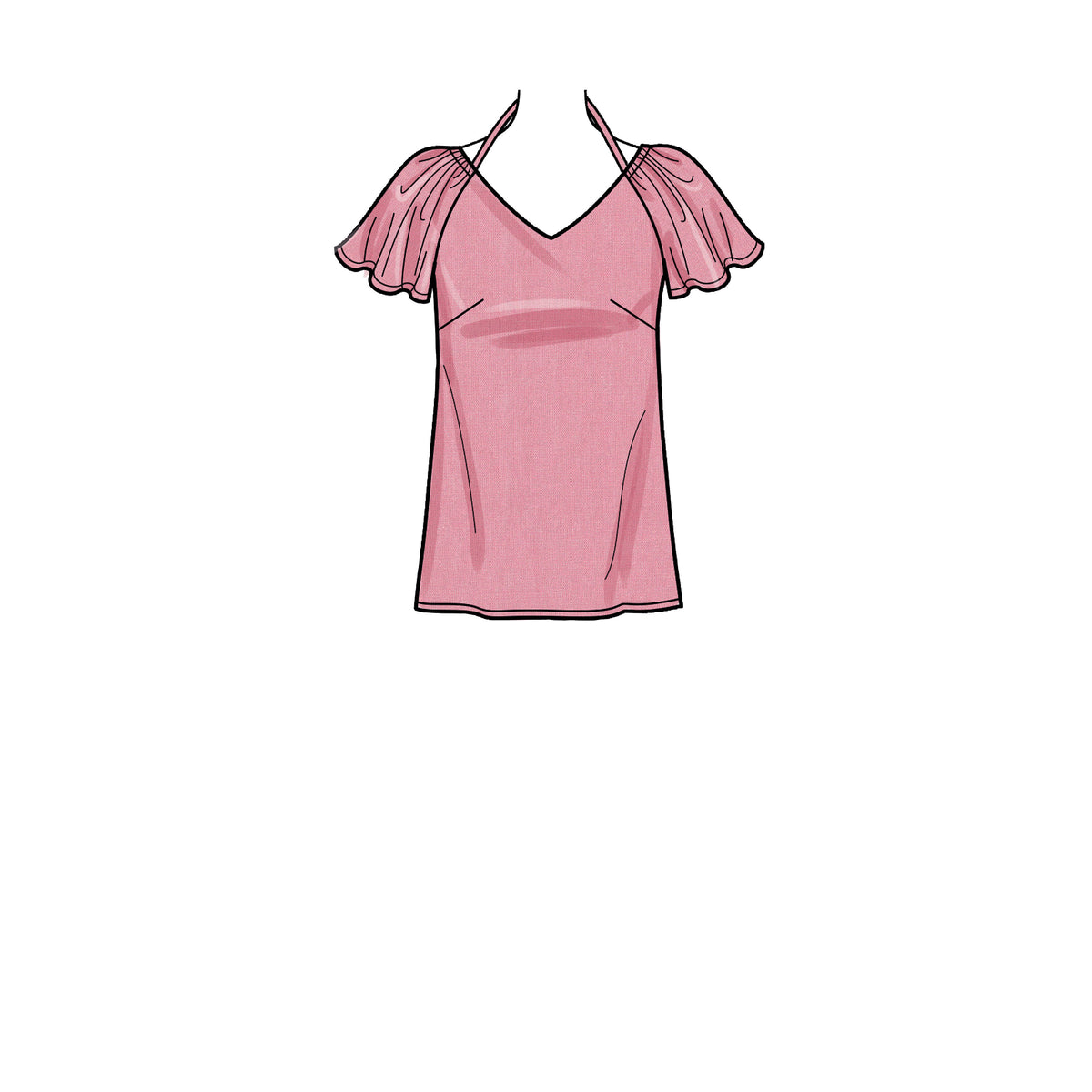 Simplicity S9334 sewing pattern envelope showing women's V-neck tops